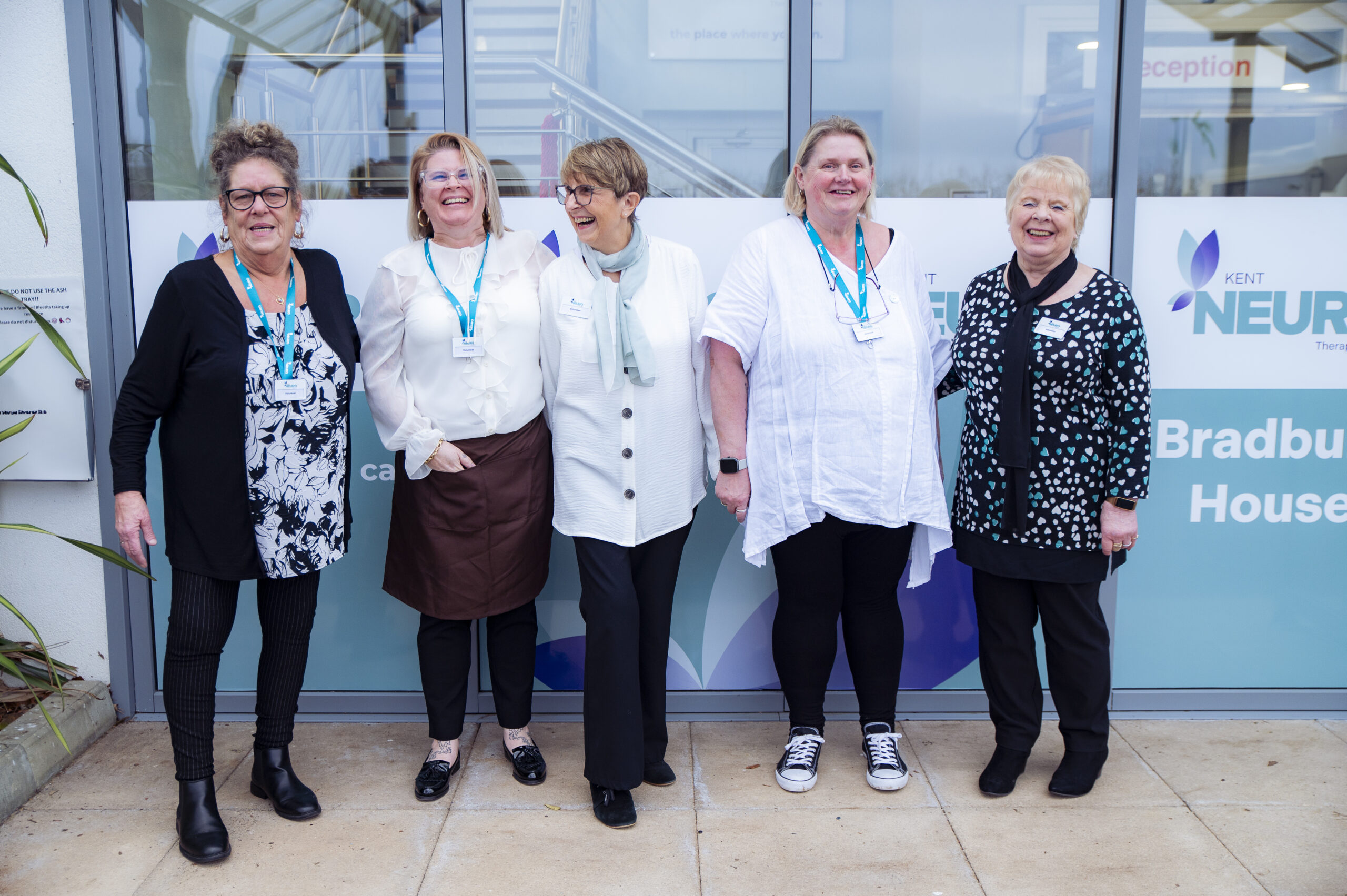 volunteers outside the Kent Neuro Therapy Centre